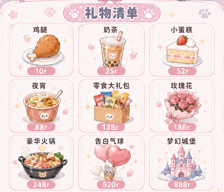 宅宅鼠礼物清单